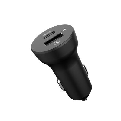 China High Speed ​​Portable QC3.0 Quick 2 Ports Dual Charger 6.8A LED Access USB Car Charger With Type C Port for sale