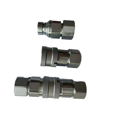 China Hose Lines Connect Hydraulic Excavator ISO16028 Flat Face Couplers Quick Release Couplings Manufacturer for sale