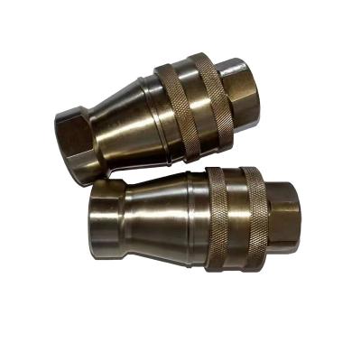 China Hose Lines Connect Brass Hydraulic Fittings Kzd Series Quick Release 1/4 Brass Hydraulic Quick Connector 3/4 Inch Quick Release for sale