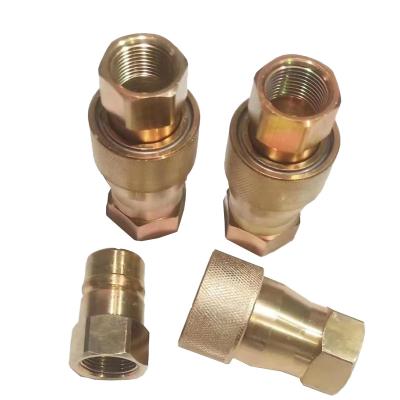 China Hose Lines Connect Brass Kzd Hydraulic Quick Connect Quick Coupling for sale