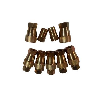 China Hose Lines Plug Factory Direct Mid And High Pressure Quick Connector Kzd Iso-1b Brass Liquid Gas Standard Hydraulic Connector for sale