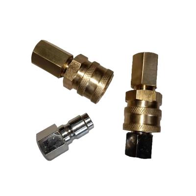 China Hose Lines Connect Kzd 3/8 Inch Brass Quick Coupling For Air And Gas Hose Quick Connect for sale