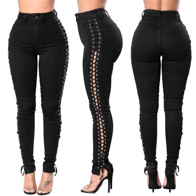 China European and American Women's Jeans Women's Breathable Bandage Feet Tight Pants for sale