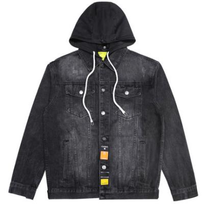 China 2020 men's denim jacket detachable hooded QUICK DRY simple solid denim jacket in spring/men's denim lattice jacket for sale