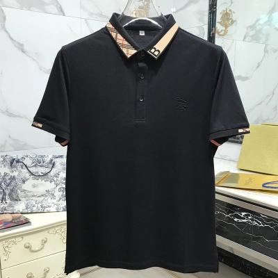 China 2021 Summer QUICK DRY High Quality Black Luxury Men Mesh PoloT Shirts 100% Cotton for sale