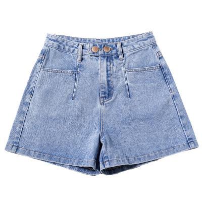 China Anti-wrinkle 2020 Summer New Women's Shorts Simple Loose Wide Leg Denim Shorts for sale