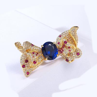 China Stylish High-grade Jewelry Elegant Bowknot Brooch For Women Accessories Brooch Popular Gift for sale