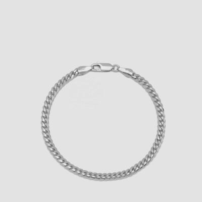 China Hip Hop Fashion Hip Hop Jewelry Gold Plated Custom Jewelry S925 Silver Link Chain Bracelet for sale