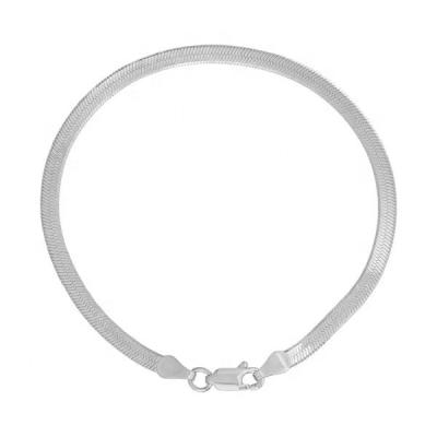 China Hot Selling TRENDY Fashion Jewelry Fine Gold Plated S925 Single Blade Chain Bracelet Silver for sale