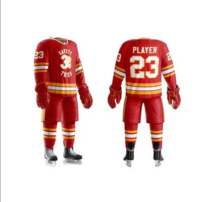 China Shirts & Tops Vintage Custom Twill Embroidered Youth Double Sided Reversible Sublimated Mens Team Ice Hockey Jersey for sale