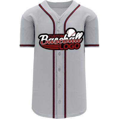 China Team Name Logo Number Printing Antibacterial Custom Sublimated Sports Baseball Wear Men Uniform Baseball Tank Tops for sale