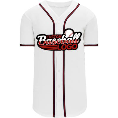 China Brand Antibacterial Custom LOGO Sublimated Team Name Print Sports Baseball Wear T Shirt Men Uniform Baseball Tank Tops for sale