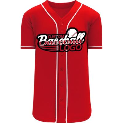 China Custom Antibacterial Cloth Baseball Brand Logo Tank Uniform Shorts Sets Baseball T-Shirts For Men for sale