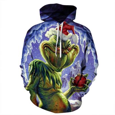 China New Coming Soft Christmas Anti-wrinkle Pattern Printing 100% Cotton Unisex Hoodies Sweatshirts for sale