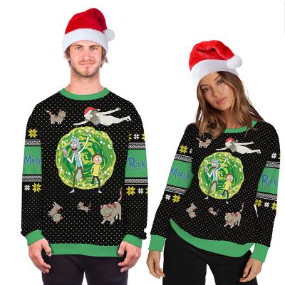 China Anti-wrinkle wholesale price drop winter fashion 3d print animal christmas plus size unisex hoodies for sale