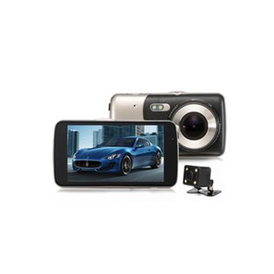 China 4inch Dual Lens 4inch Hd 1080p 2channel Car Camera Rearview Driver Video Recorder Wdr Vehicle Manual Black Box Dvr TRD080 for sale