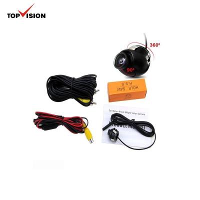 China 648*488 360 Degree Rotation HD Mini Fish Eye Car Backup Camera For Car Parking for sale