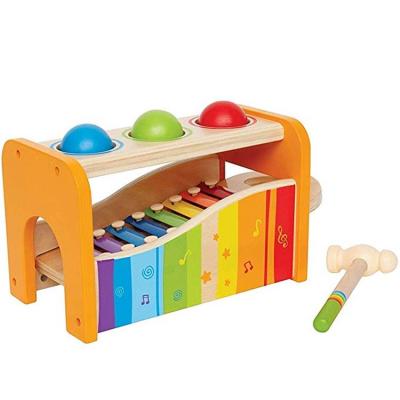 China Eco-Friendly Material Book and Tap Bench with Slide Out Xylophone - Award Winning Durable Wooden Musical Grinding Toy for Toddlers for sale