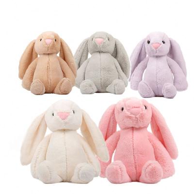 China Plush Bunny Long Ear Color Stuffed Bunny Animal Plush Bunny Toy Soft Stuffed Animal 30cm Flower Easter Bunny for sale