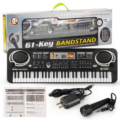 China Plush Children's Toy Electronic Organ 61 Key Baby Electronic Organ With Mike Simulation Music Piano Gift Wholesale for sale