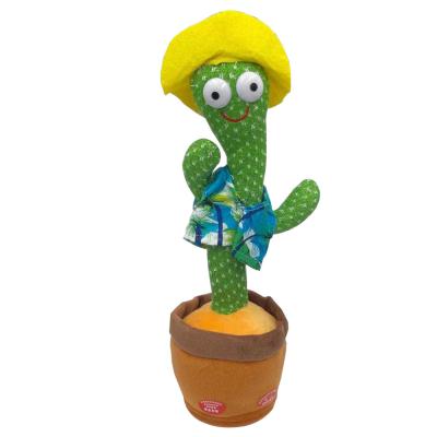 China stuffed & Dropshiping Mexico Hawaii plush twisting plush Toy Cactus Sing and Dancing Dancing Toy cactus for sale