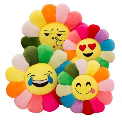 China PLHLI Girls Sun Flower Eco-friendly Colorful Floor Pillow Seating Sofa Chairs Cushion Seat Pad Pillow for sale