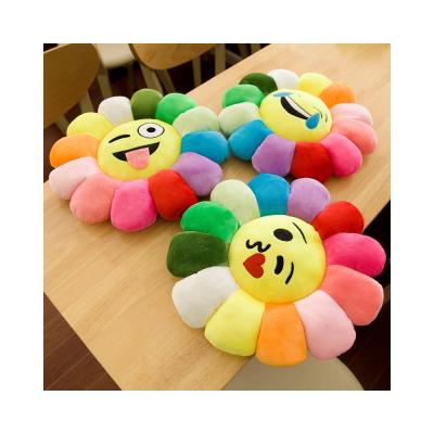 China Colorful Plush Girls Sun Flower Floor Pillow Seating Sofa Chairs Cushion Seat Pad Pillow for sale