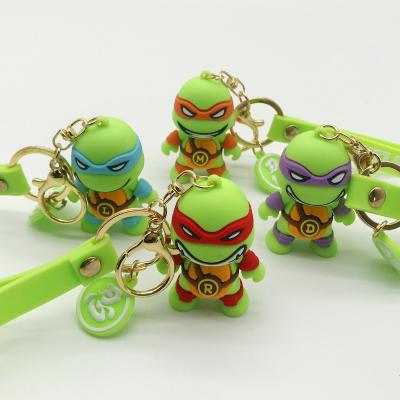 China PVC Cartoon Turtle Keychains Accessories Men And Women Bags Jewelry Car Key Chains Character Key Chains Animation Gifts for sale