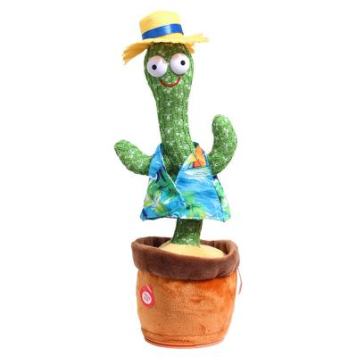 China Play Dancing Cactus Toy Twisting Dancing Cactus Doll Singing Music Dancing Cactus Plush Recording Talking Toy for sale