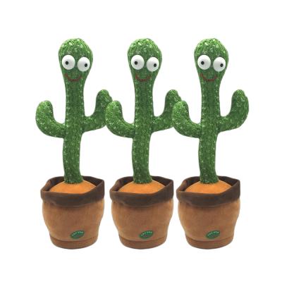 China 2021 New Game Custom Singing And Dancing Light Recording Cactus Stuffed Animal Toys For Amazon for sale