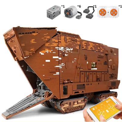 China Building Blocks For Cavegod UCS Sandcrawler MOC 13289 Adult Model Reptile Desert Star King 21009 RC Mold Jumbo Electric Brick Building Blocks Sets Toy for sale