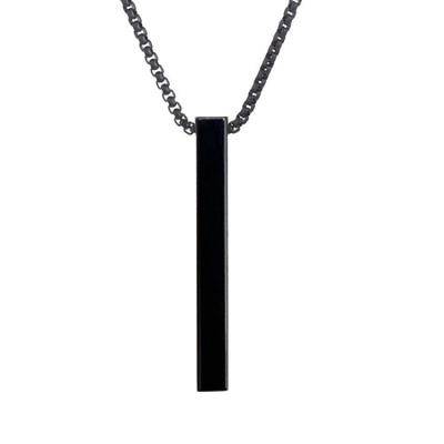 China Fashion Mens Stainless Steel Box Pendant Chain Necklace Pendant Necklace for sale