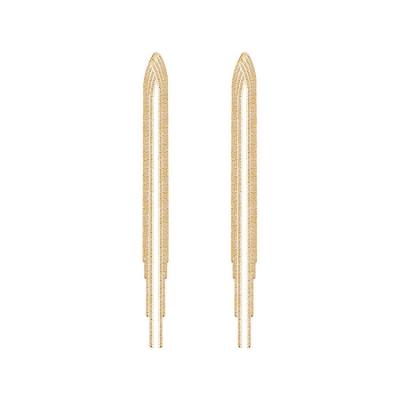 China Other temperament tassel alloy earrings new round face thin earrings for sale