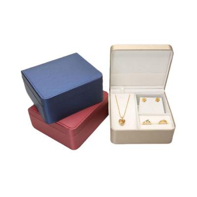 China PU Leather Ring Storage Box Jewelry Pack Brushed Jewelry Necklace Set Pendant Jewelry Box for sale