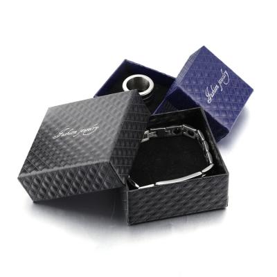 China Simple Exquisite Ring Necklace Gift Box Square Jewelery Package Jewelry Box for sale