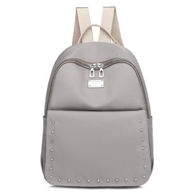 China Gray Canvas Waterproof Blank Leisure Travel Backpack Casual School Bag For Girls for sale