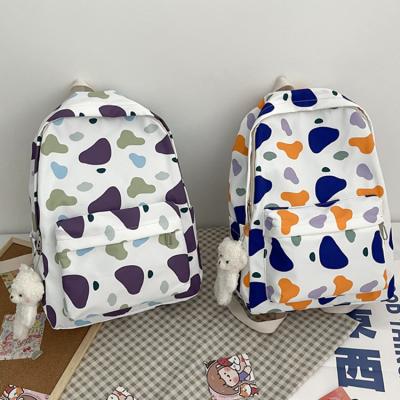 China New fashion college student waterproof girls blue flower school bag manufacturer in china for sale