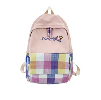 China New Style Waterproof Canvas Fashionable Design School Bags for Female Students College for sale