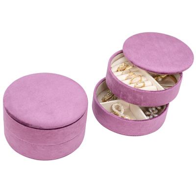 China Wholesale Jewelry Earring Ring Necklace Girls Jewelry Box Organizer Velvet Jewelry Storage Boxes for sale