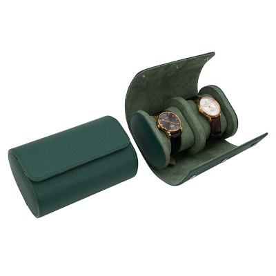 China Morden Ready To Ship Wholesale 2 Slot Travel Watch Roll Case For Men for sale