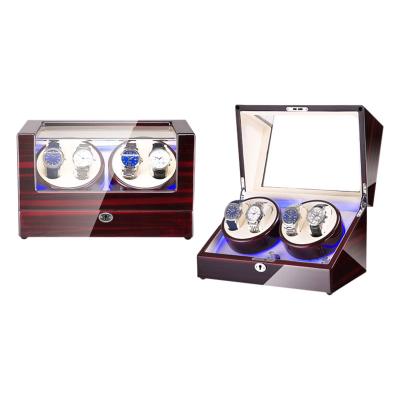 China Luxury Wooden Travel Safe Gyro Watch Winder Wooden Led Automatic Boxy 4 Boxy + 0 for sale