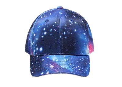 China Digital Printed Outdoor Baseball Cap Blue Starry Sky 6 Panels Sports Caps and Hats for sale