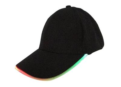 Chine La conception confortable LED allument la casquette de baseball, chapeau de base-ball de déplacement noir de LED à vendre