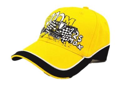 China Amarillo modificado para requisitos particulares que compite con el algodón de las gorras de béisbol de medida adaptable para los deportes en venta