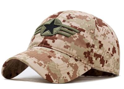 China Military Style Embroidered Baseball Caps Breathable 4 Lines Sweatband For Summer for sale