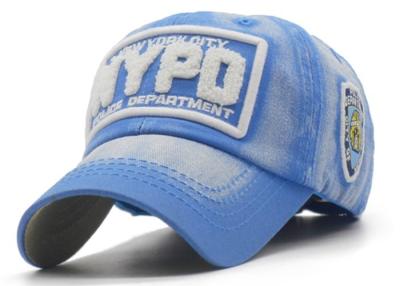 China Adjustable Toddler Custom Embroidered Baseball Caps With New York Police Letters for sale