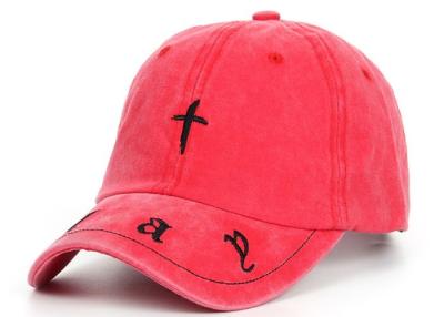 China Vintage Washed Cotton Baseball Cap Flat Embroidered Good Shape For Autumn for sale