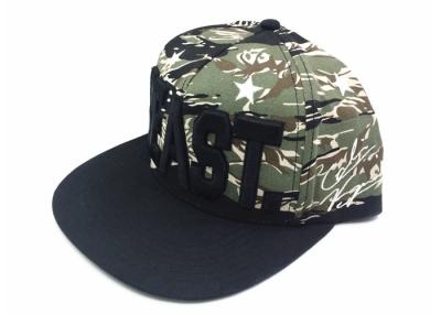 China BEAST 3D Emboridery Stylish Camouflage 6 Panels Snapback Baseball Caps for sale