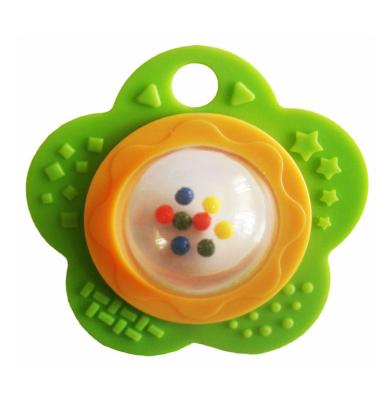 China Baby Toys Soft Non-Toxic Sensory Chew Rattle Baby Toys Accessories Rotating Ball Of Sensory Sand Containing Colorful Particles for sale