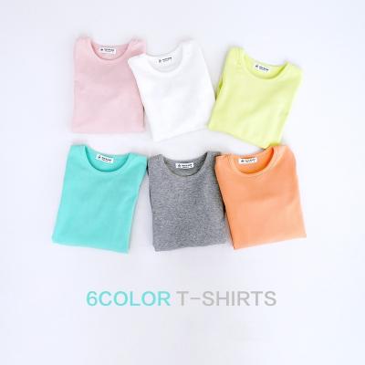 China Breathable Kids Long Sleeve T Shirts Kids Girl Soft Summer Cotton T Shirts for sale